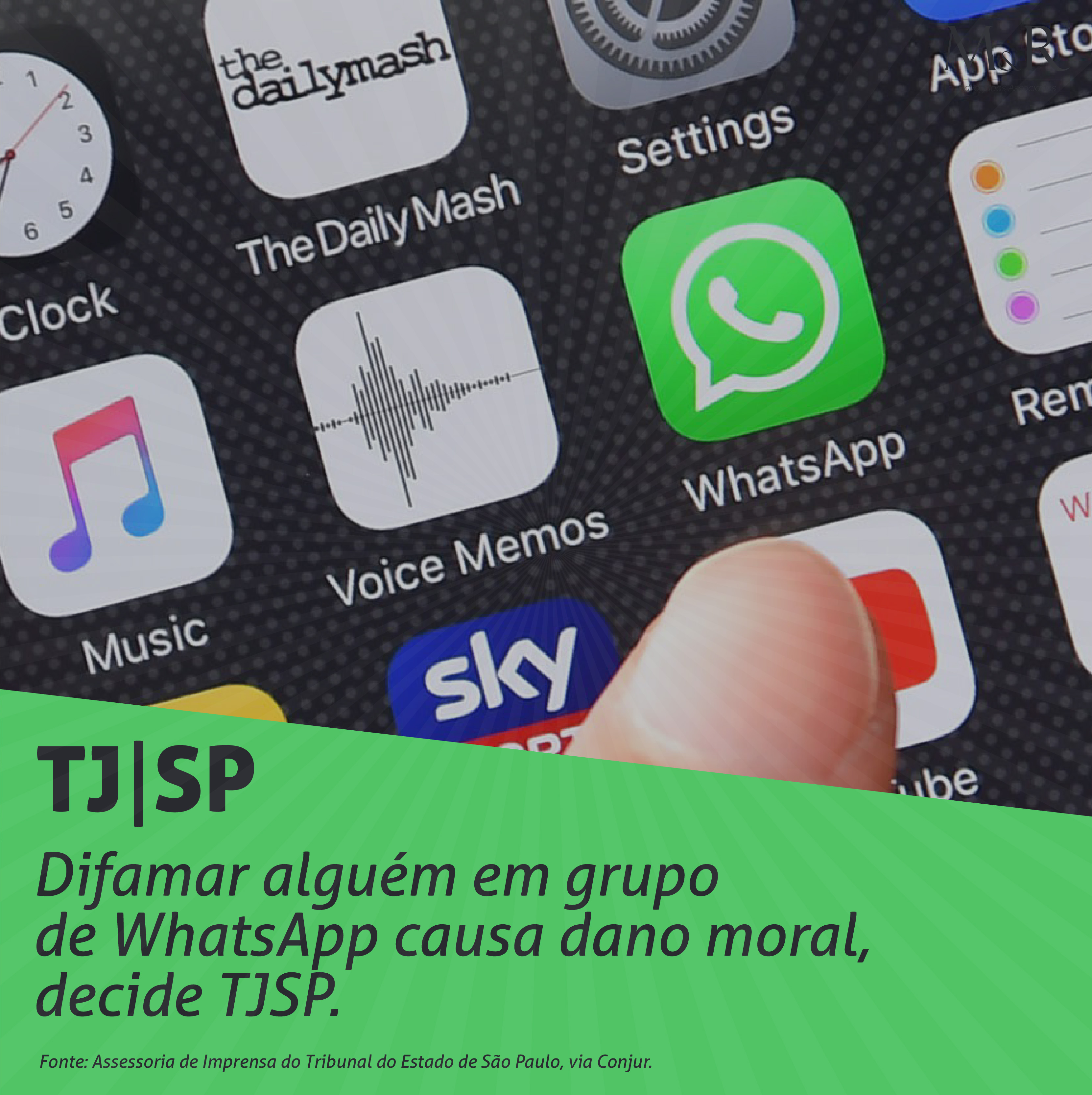 Difamar alguém em grupo de WhatsApp causa dano moral, decide TJSP