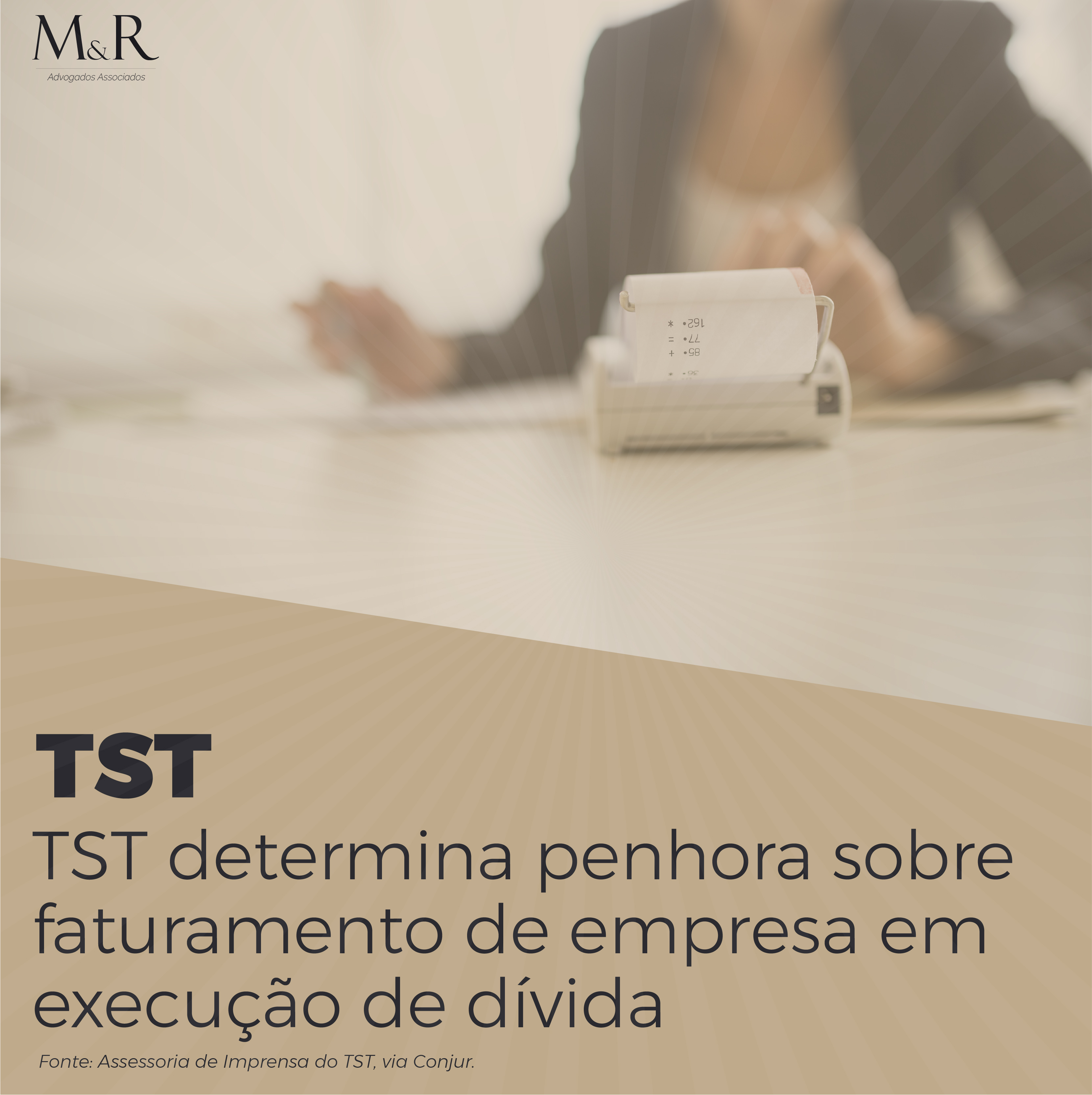 TST determina penhora sobre faturamento de empresa em execução de dívida